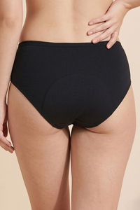 Lavos Anti Microbial Medium Rise Full Coverage Hipster Period Panty (Pack of 2) - Black Lavender — thumbnail 4